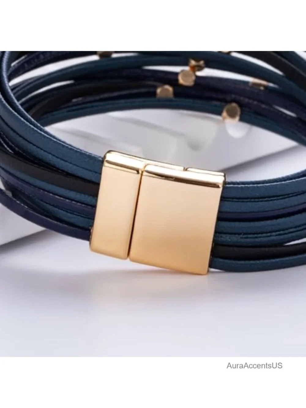 Stackable Beaded Leather Wrap Bracelet Boho Western Country Beach Jewelry
